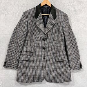 VTG‎ Appleseed's Blazer Jacket US 12 Men 100% Wool MADE IN IRELAND Donegal plaid